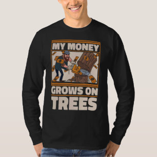 Lumberjack Woodworker Ax Chainsaw T-Shirt