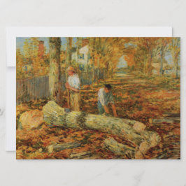 Lumberjacks Cutting Wood (von Childe Hassam)