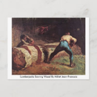 Lumberjacks Sawing Wood by Millet Jean-Francois