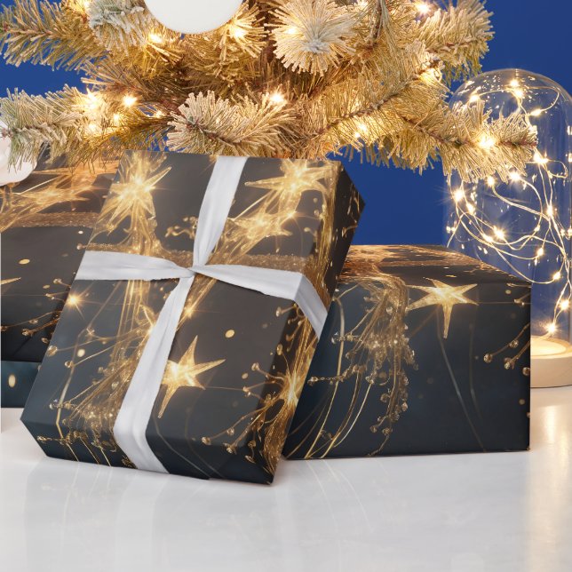 Lumina Arbor – Golden Tree Gift Wrap Geschenkpapier (Feiertage)