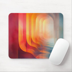 Luminerter Durchgang – Abstrakter geometrischer Fl Mousepad
