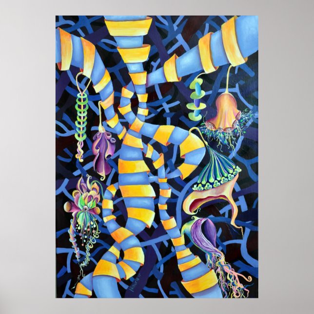 Luminescence - Exotic Orchids tropisches Muster Poster (Vorne)