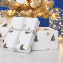 Luminesches grünes Weihnachtsbaum-Verpackungspapie