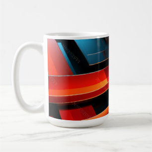 Lumineszente abstrakte Bandwellen Kaffeetasse