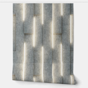 Lumineszente Betonpaneele Streifen - Zum Aufkleben Tapete