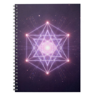 Lumineszentes Heilig-Geometrie-Sternmuster Notizblock
