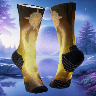 Lumineszenz Gold Socken