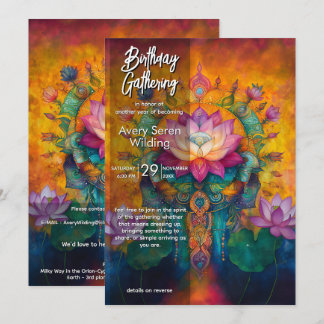 Lumineszierende Entfaltung | Lotusblüten-Design Einladung