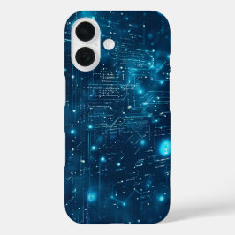 Lumineszierender Datenfluss iPhone 16 Hülle