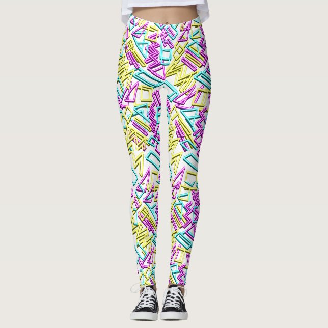 Lumineszierendes Lichtröhrenmuster. Leggings (Vorderseite)
