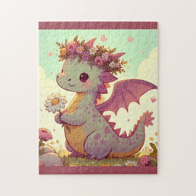 Luminexa (Ein Drache voller Sonnenbäume) Puzzle (Vertikal)