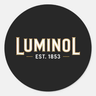 Luminol lustiger Vintage-Spruch seit 1853 Retro-Lu Runder Aufkleber