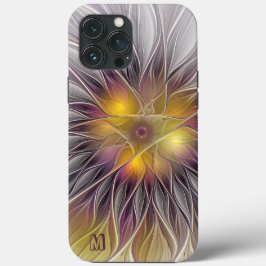 Luminöse Blume Abstraktes Fraktal Monogramm Case-Mate iPhone Hülle