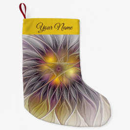 Luminöse Blume Abstraktes Fraktal Name Kleiner Weihnachtsstrumpf