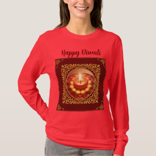 Luminöse Lampenfestspiele: Diwali Grüße T-Shirt