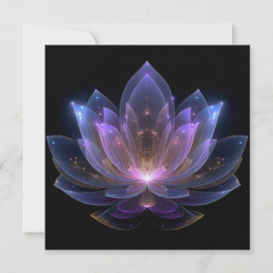 Luminöse Lotus-Blume - Lila blaues Schwarzes Blau Einladung