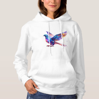 Luminöser Kristalltauben-Kunstprint Hoodie