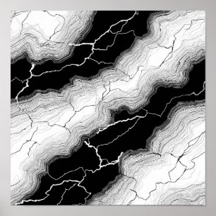 Luminöses geschmolzenes Fluss-Dekor-Schablonen-Lin Poster