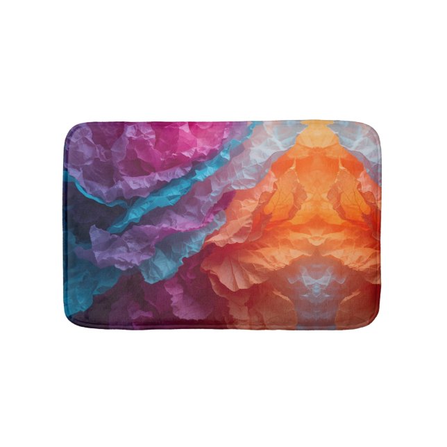 Luminous Abstract Tissue Paper Layers Badematte (Vorderseite)