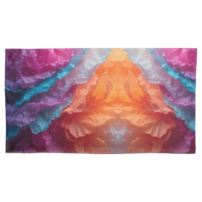 Luminous Abstract Tissue Paper Layers Kissenbezug (Vorderseite)