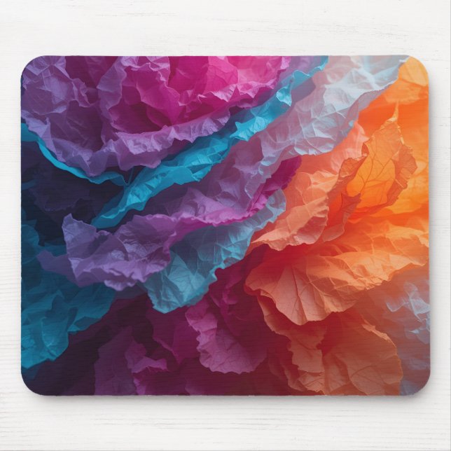 Luminous Abstract Tissue Paper Layers Mousepad (Vorne)