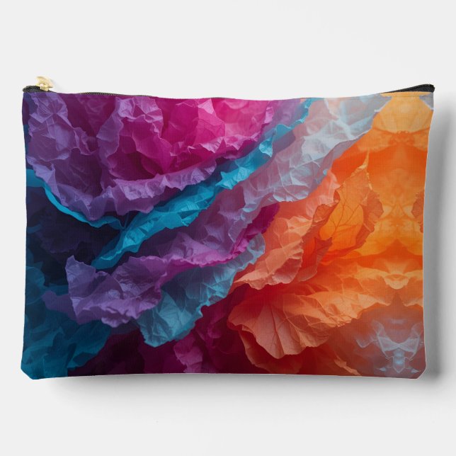 Luminous Abstract Tissue Paper Layers Zubehörtasche (Vorderseite)