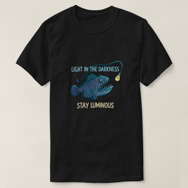 Luminous Anglerfish Nightlight Shirt - Sei der Lig (Design vorne)