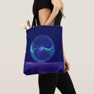 Luminous Blue Lila Dream Abstraktes Fraktal Kunst,