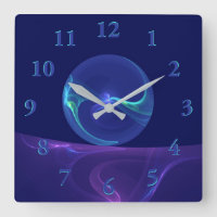 Luminous Blue Lila Dream Abstraktes Fraktal Kunst,