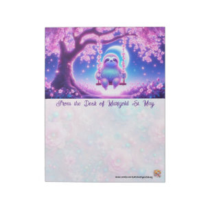 Luminous Dreamy Sloth Notizblock