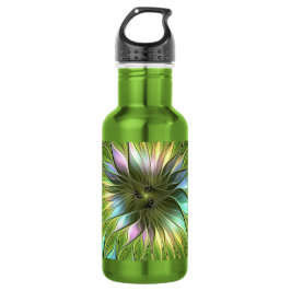 Luminous Fantasy Blume Fraktal Art Edelstahlflasche