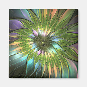 Luminous Fantasy Blume Fraktal Art Magnet