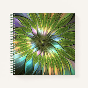 Luminous Fantasy Blume Fraktal Art Notizbuch
