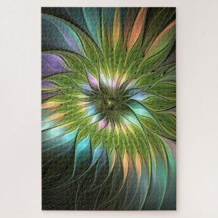 Luminous Fantasy Blume Fraktal Art Puzzle