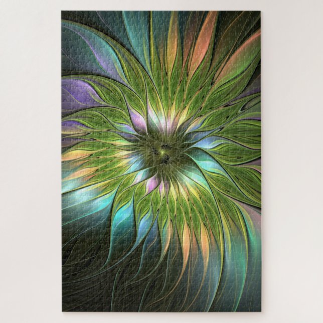 Luminous Fantasy Blume Fraktal Art Puzzle (Vertikal)