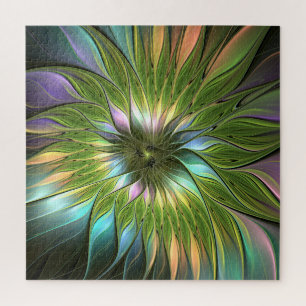 Luminous Fantasy Blume Fraktal Art Puzzle