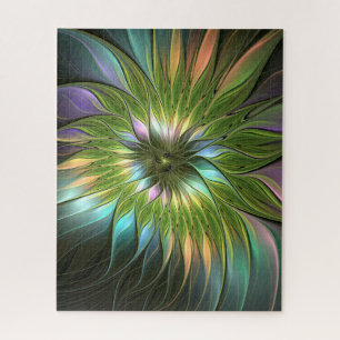 Luminous Fantasy Blume Fraktal Art Puzzle