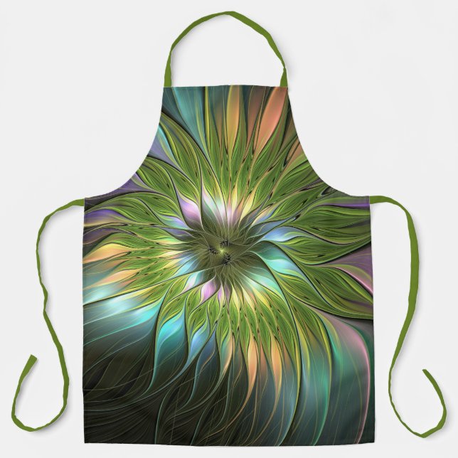 Luminous Fantasy Blume Fraktal Art Schürze (Vorderseite)