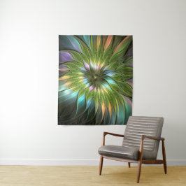 Luminous Fantasy Blume Fraktal Art Wandteppich