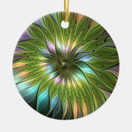 Luminous Fantasy Blume Fraktal Circle Keramik Ornament