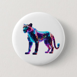 Luminous Glass Cheetah - Einzigartige Luxus-Zuhaus Button