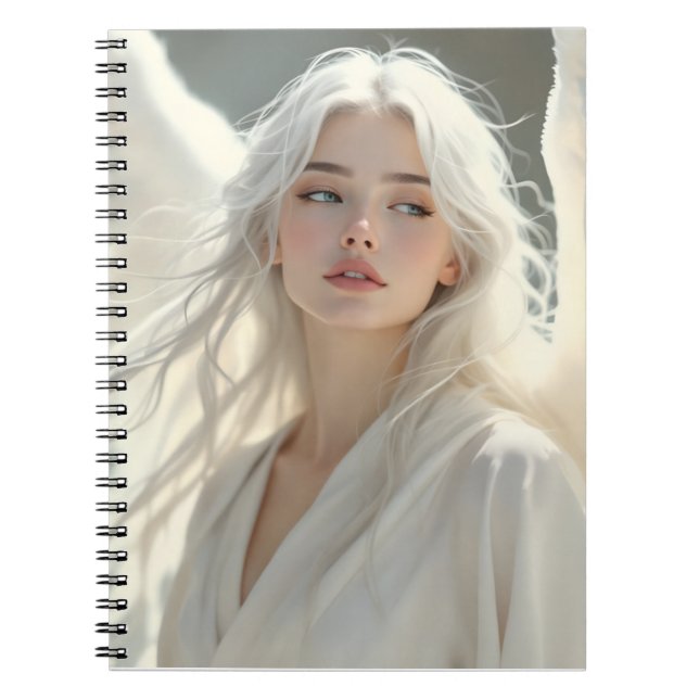 Luminous Guardian - Engel der Silberdämmerung Notizblock (Vorderseite)