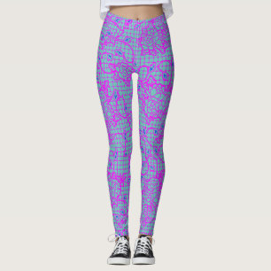 Luminous indigo Blume auf Net.01.b LBlue BG Leggings