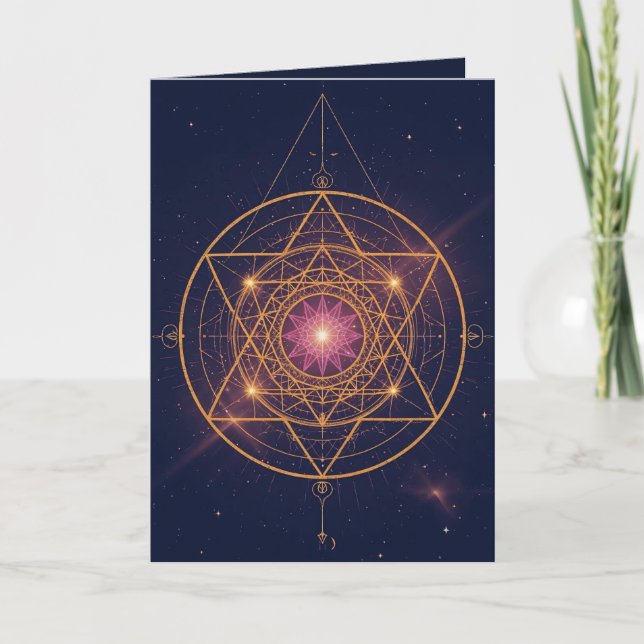 Luminous Mandala of Golden Harmony Karte (Vorderseite)