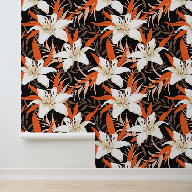 Luminous Night Lilies Tapete (Anwendung)