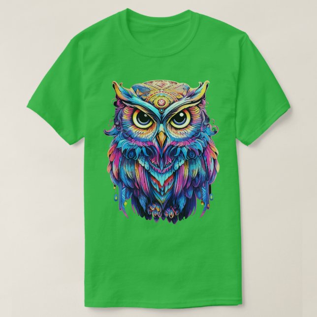 Luminous Nocturne Holographic Owl Splendor 2 T-Shirt (Design vorne)