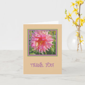 LUMINOUS PINK DAHLIA /DANKE KARTE