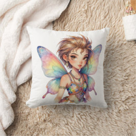 Luminous Rainbow Guardian fairy Kissen