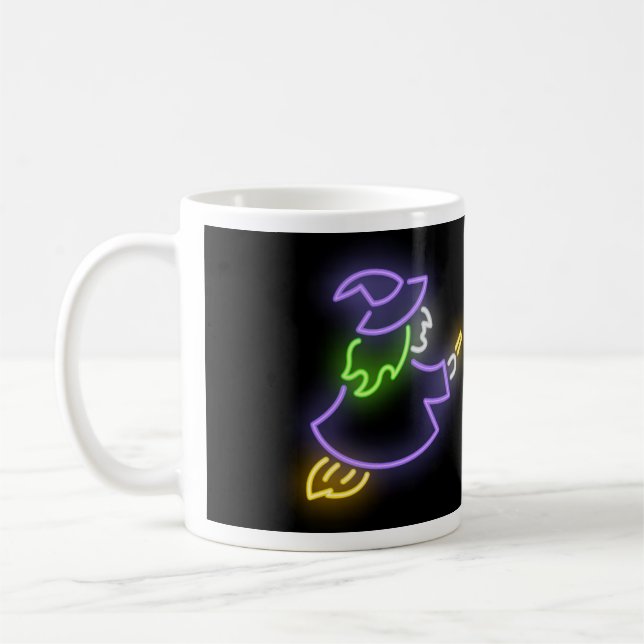 Luminous signboboard with sorceress kaffeetasse (Links)