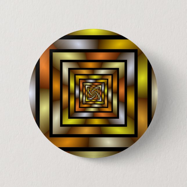 Luminous Tunnel Colorful Trippy Fraktal Graphic Button (Vorderseite)